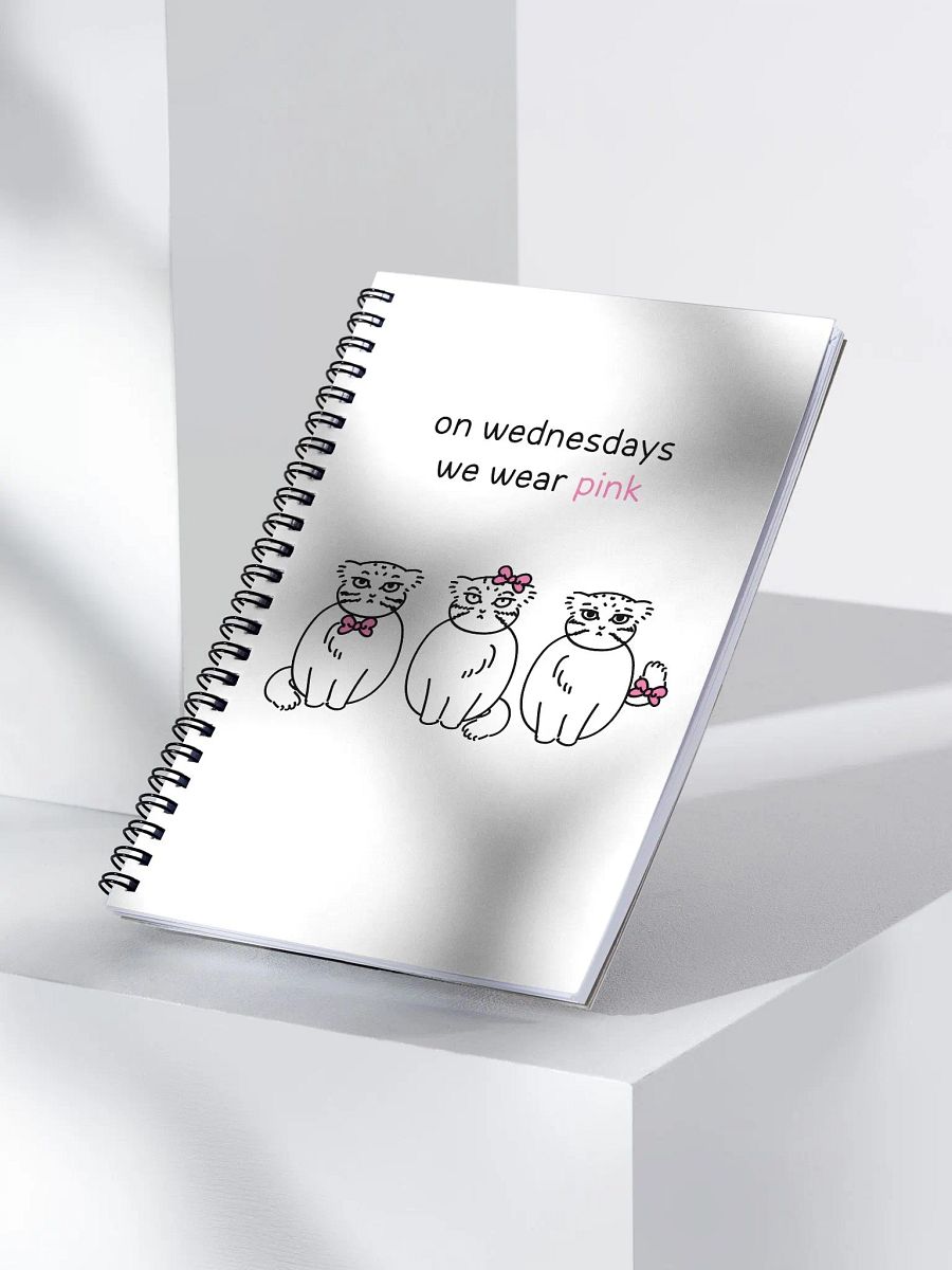 Pink Wednesdays Manul - Spiral Notebook product image (3)