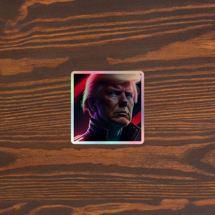 Fight Club Trump Holographic Sticker product image (5)