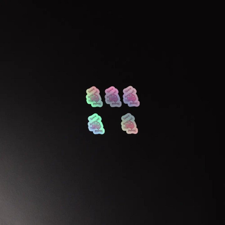 Spare Brain Cell Holographic Sticker Set product image (4)