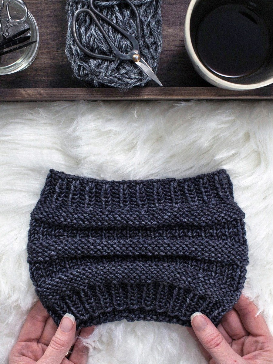 Messy Bun Hat Knitting Pattern - Whimsical Delights product image (1)