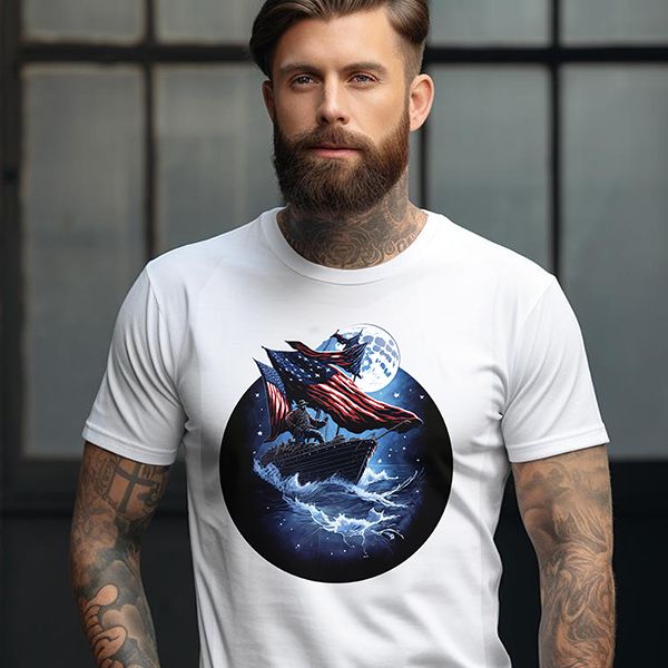Patriotic American Sailor T-Shirt product image (21)