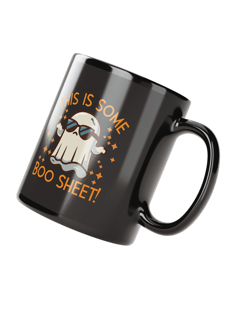 Boo Sheet Funny Halloween Mug (Black) product image (2)