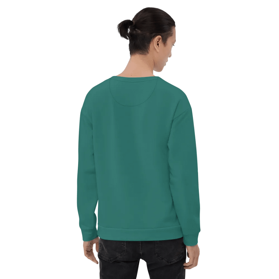 Plain Medium Teal Green True Summer Unisex Recycled Polyester Heavyweight Premium Sweatshirt by Treasure Pie product image (10)