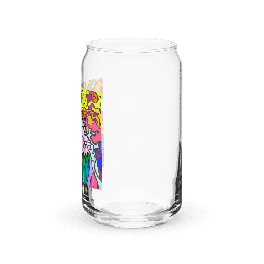 Vibrant Glass Can: A Fusion of Art and Function - Wave at Sunset product image (3)