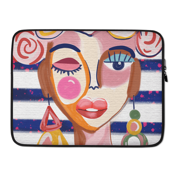 Vibrant Visage Laptop Sleeve - Rose Girl product image (2)