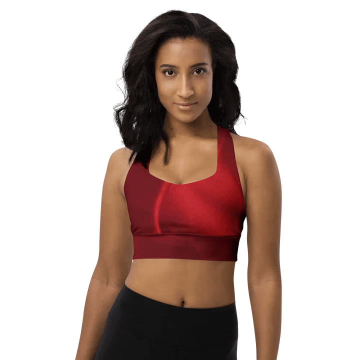 Radiant Red Longline Sports Bra product image (1)