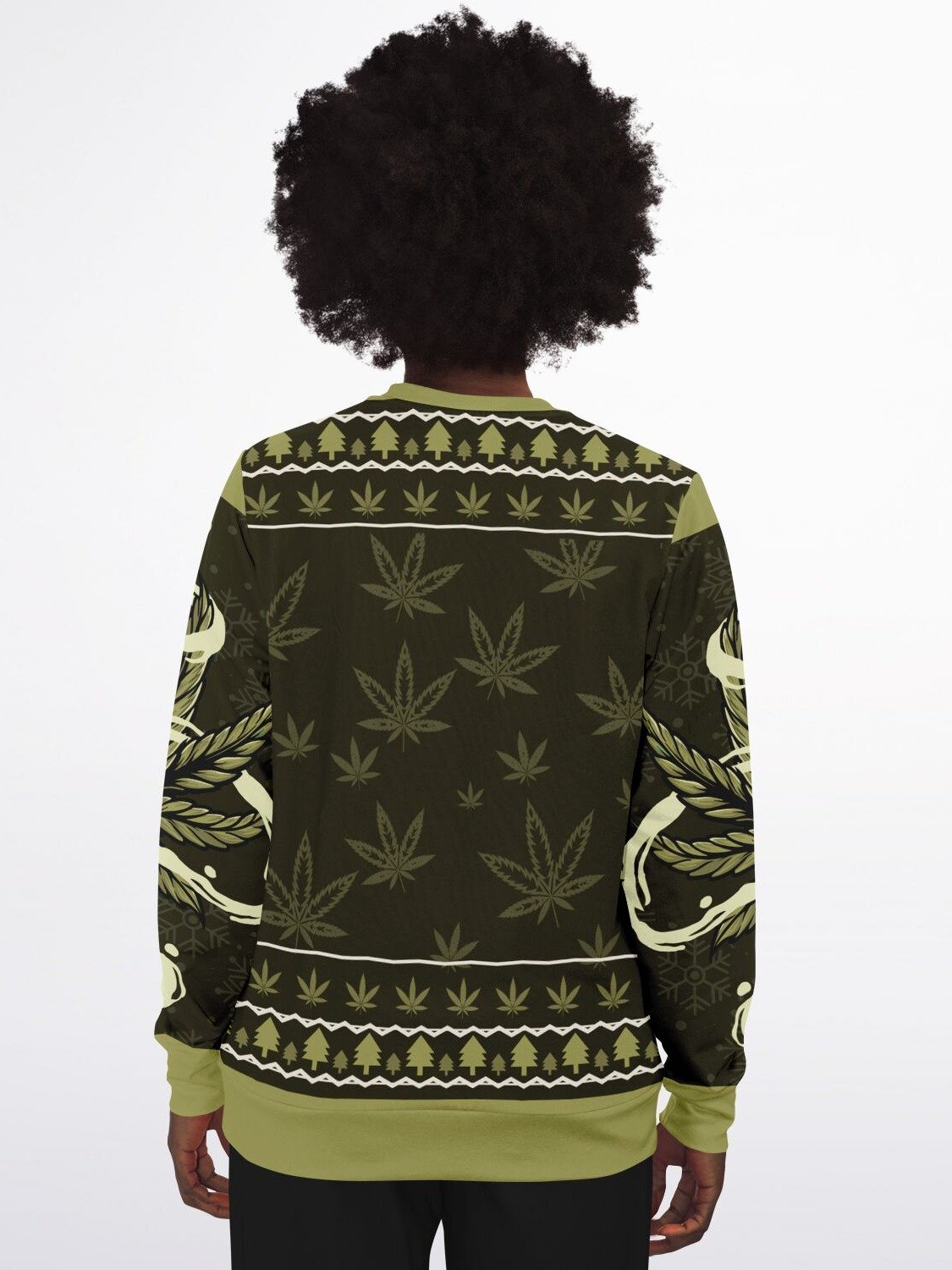 Merrijuana Christmas Sweater | Funny W**d Santa Holiday Sweatshirt | 420 Festive Outfit | Stoner Christmas Winter Outfit product image (8)