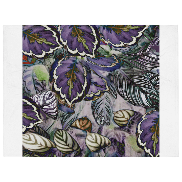 Purple Leaves Blanket product image (1)