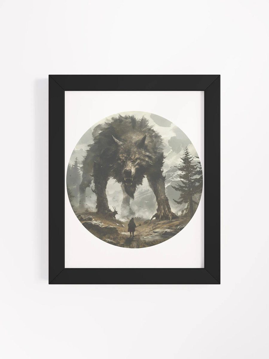 Fenrir - The Monstrous Wolf of Norse Mythology Framed High-Quality Matte Poster product image (21)