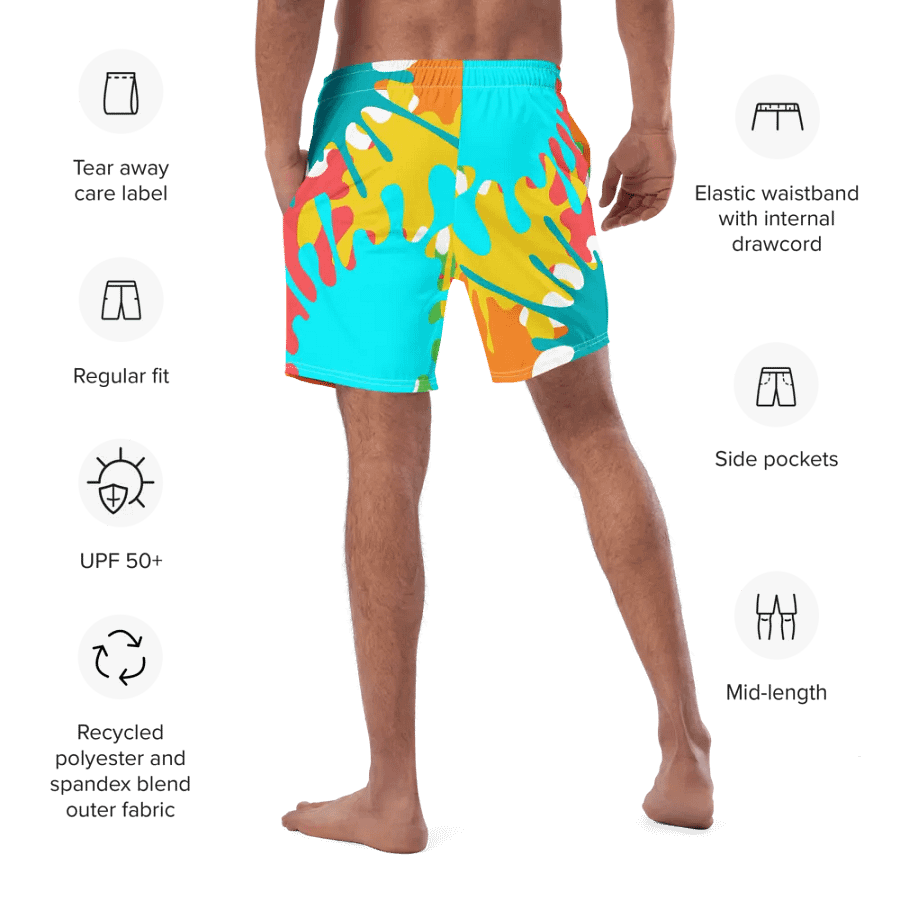 JustCabrian Splat! Print Swim Trunks product image (7)