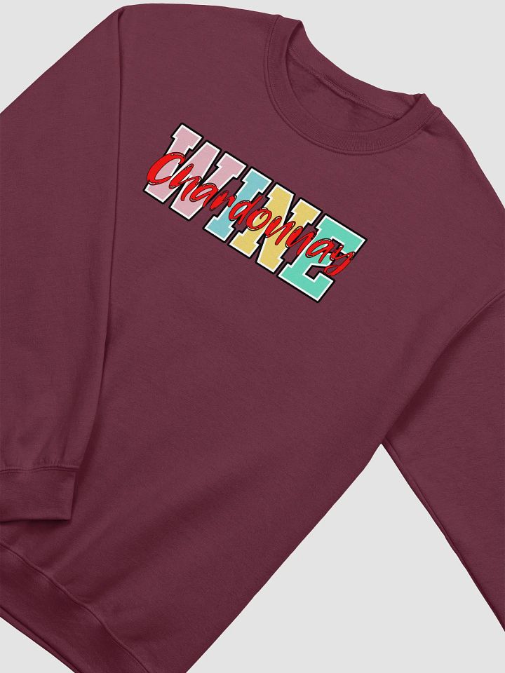 Wine Chardonnay Block Letters Sweatshirt product image (6)