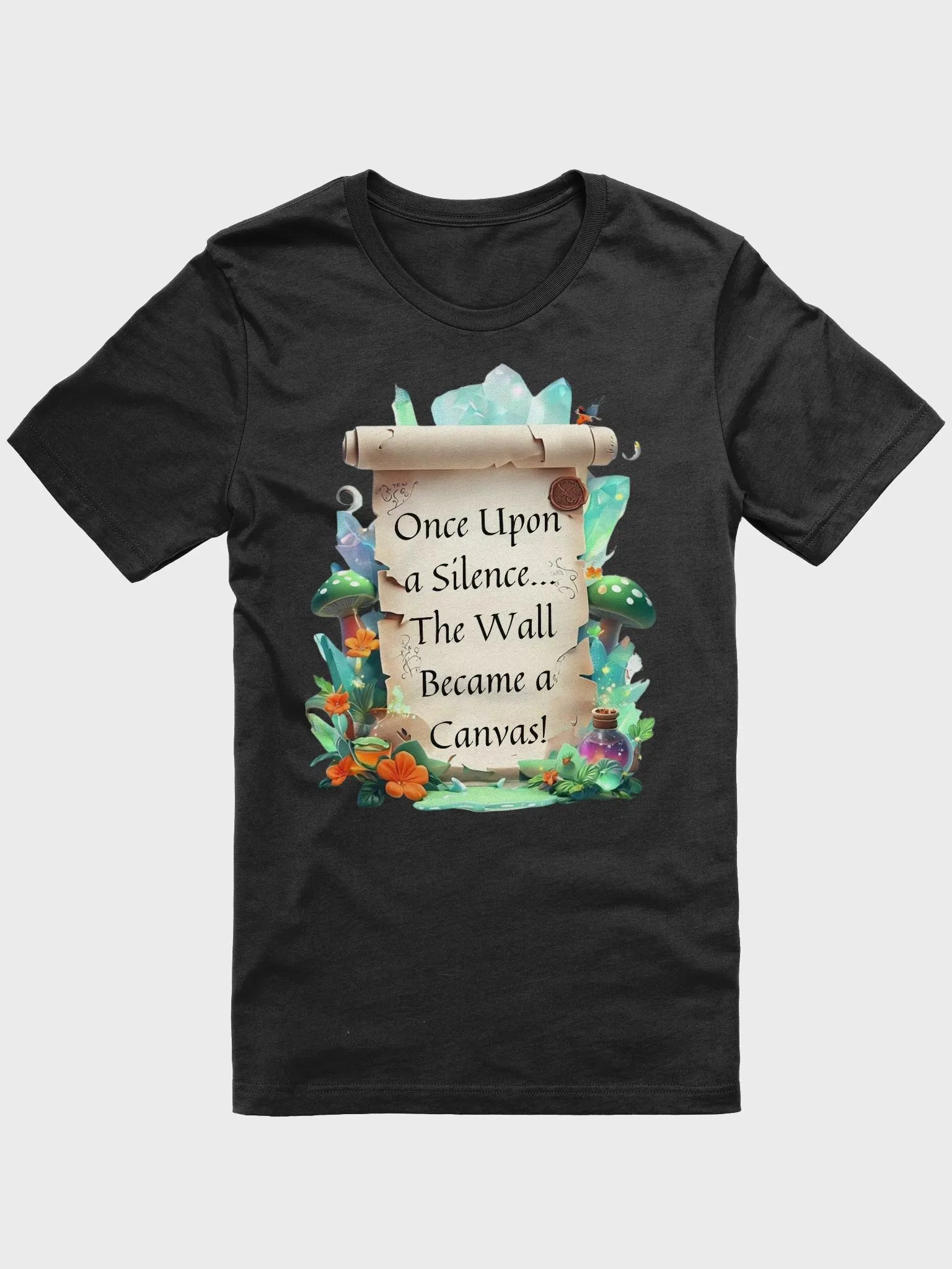 Funny Mom T-Shirt – ‘Once Upon A Silence, The Wall Became A Canvas!’ Parenting Humor Shirt product image (10)