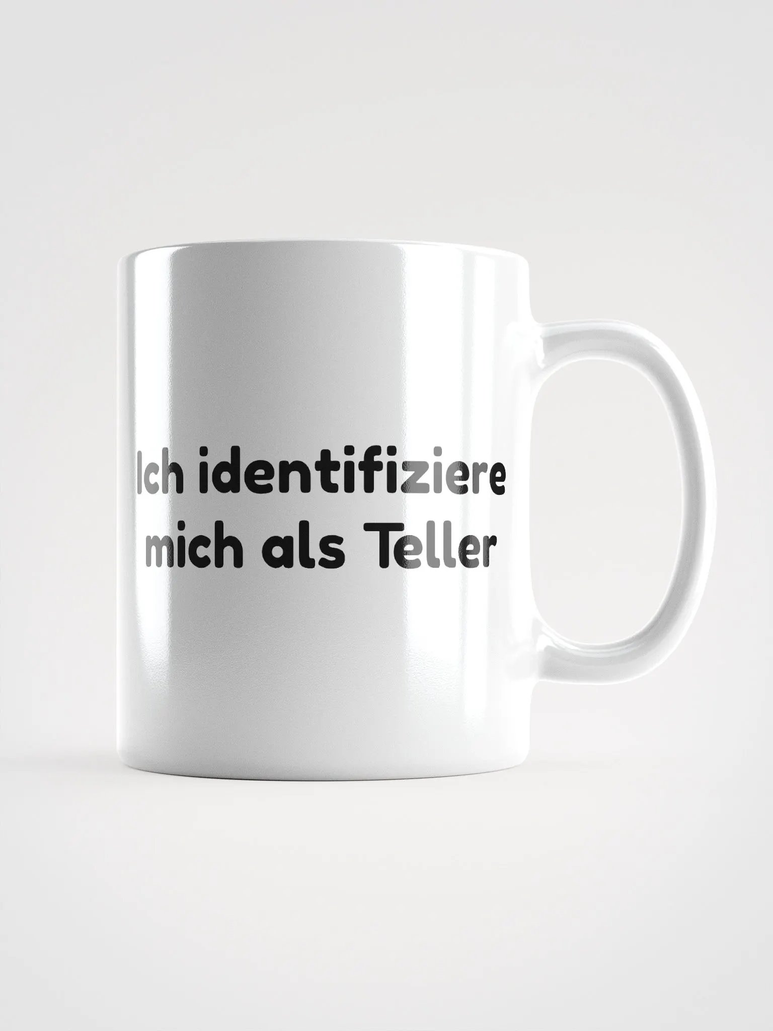 Lustige 'Ich identifiziere mich als Teller' Kaffeetasse | Humorvolles Geschenk Tasse für Frauen und Männer | Tasse mit Spruch | 3 Größen product image (2)