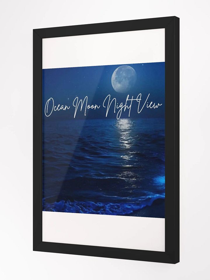 Wall Art Ocean Moon Night View Framed High-Quality Matte Poster (in) product image (2)