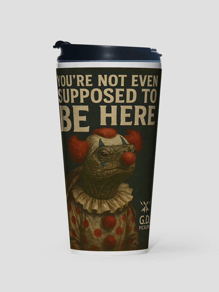LIMITED EDITION: G.D. Pickups "Clown Turtle" Artwork 15oz Stainless Steel Travel Mug product image (1)