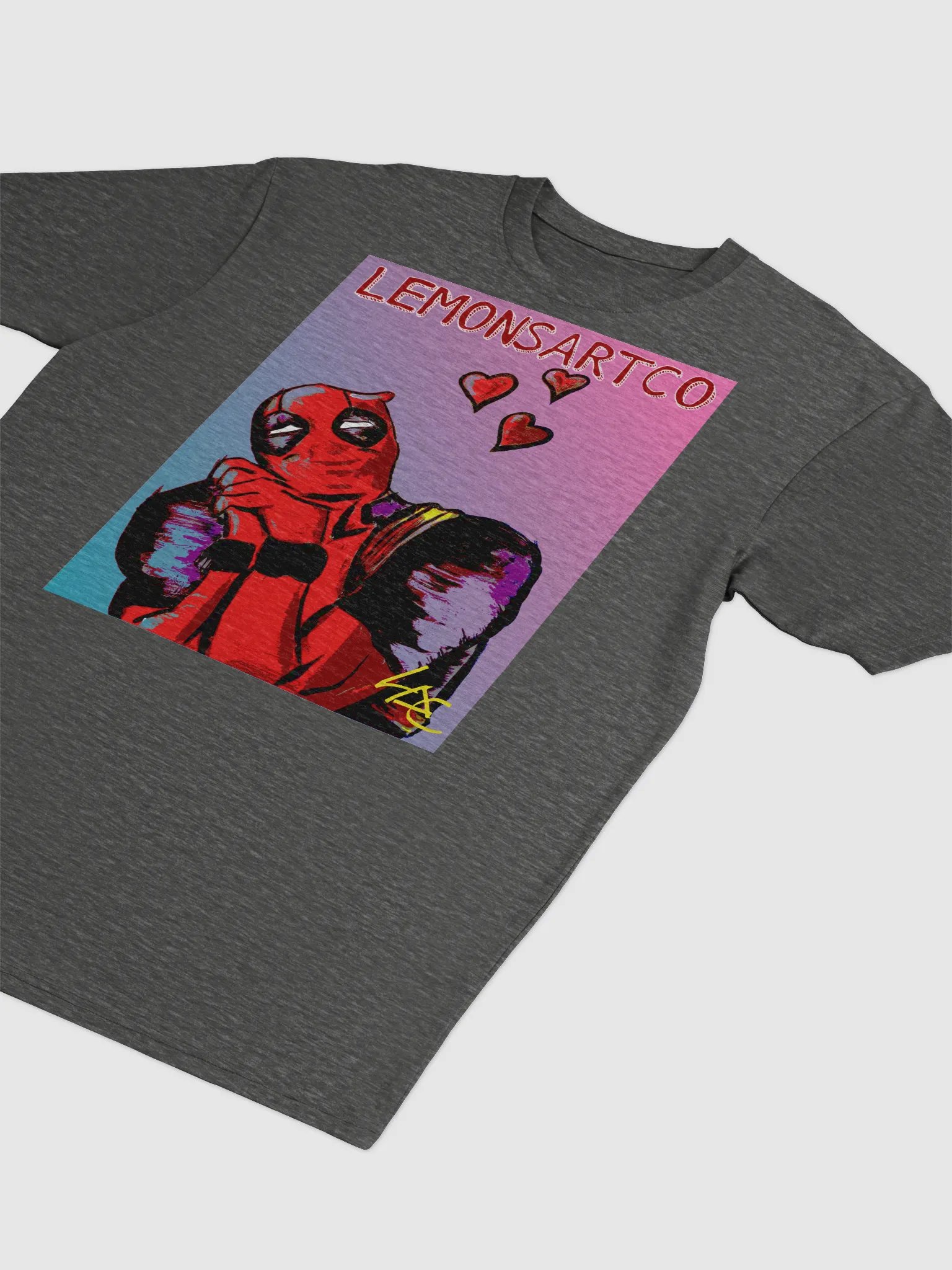 Redpool Hearts Blue2Pink T-Shirt Men's Tee product image (15)