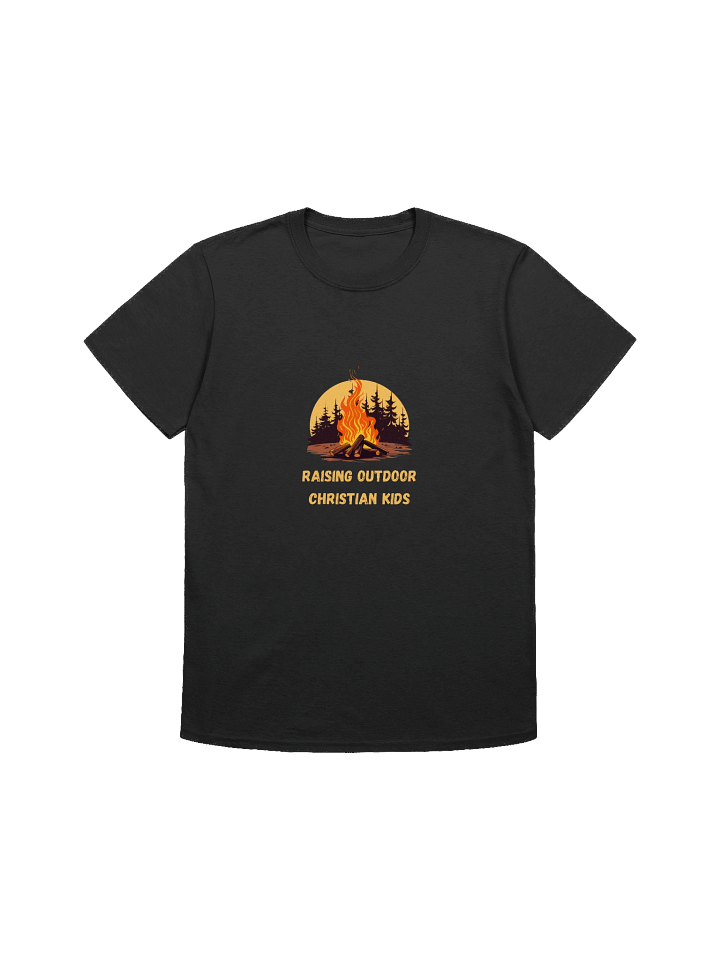 🔥 Raising Outdoor Christian Kids – Campfire Faith Unisex Tee product image (1)