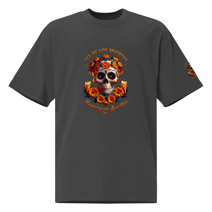 Día de los Muertos Skull Oversized Tee product image (1)
