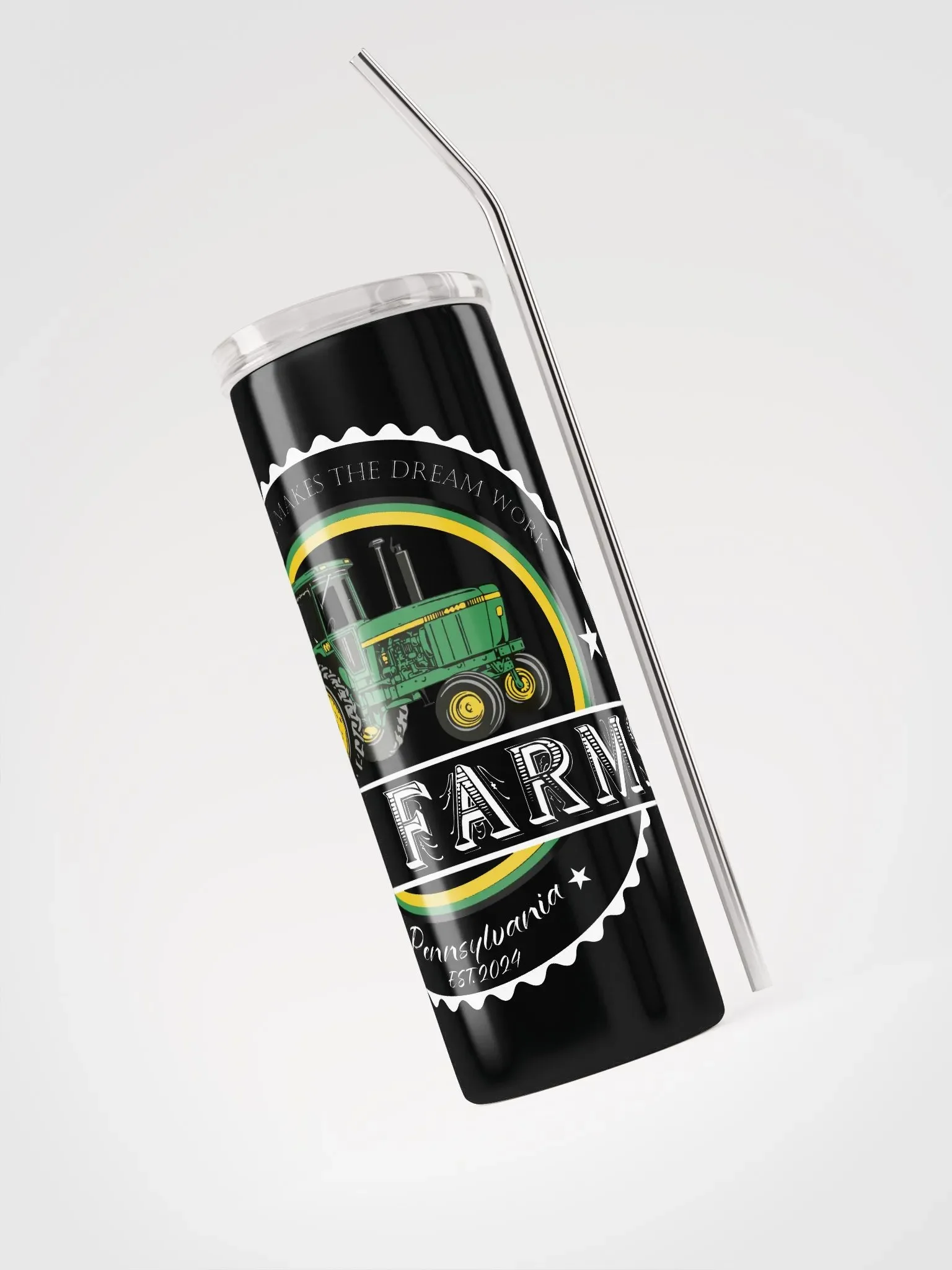 Rustic Tractor Emblem Stainless Steel Tumbler product image (3)