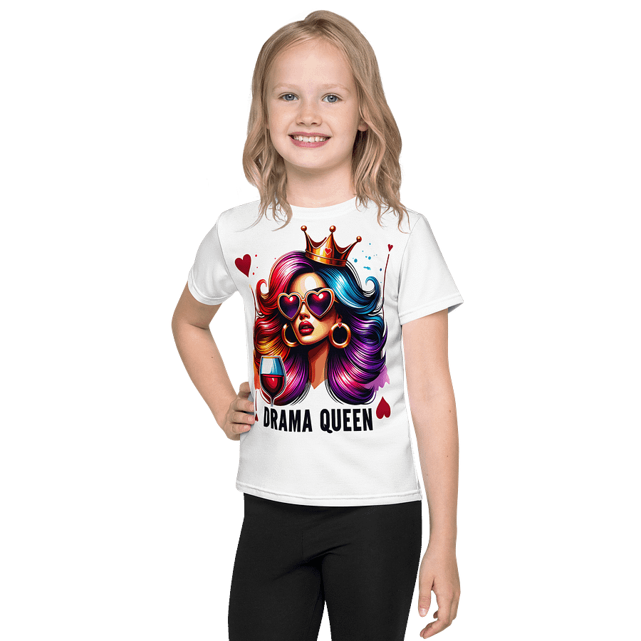 Kids Crew Neck T-Shirt Drama Queen product image (1)