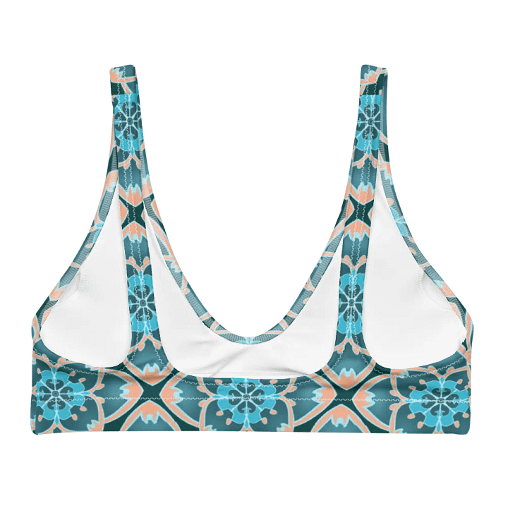 Beautiful Green Pillow Pattern Padded Bikini Top product image (2)