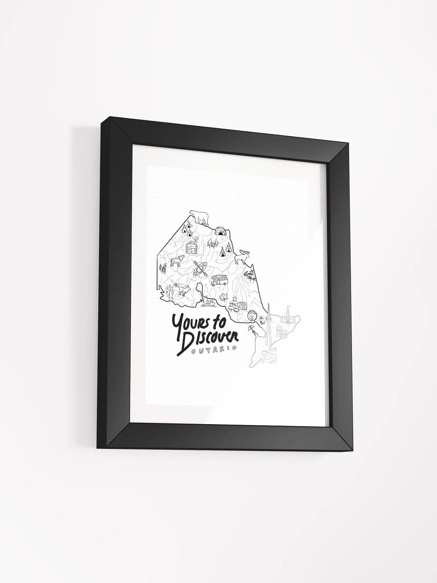 Ontario Symbols Map - Framed Poster product image (5)
