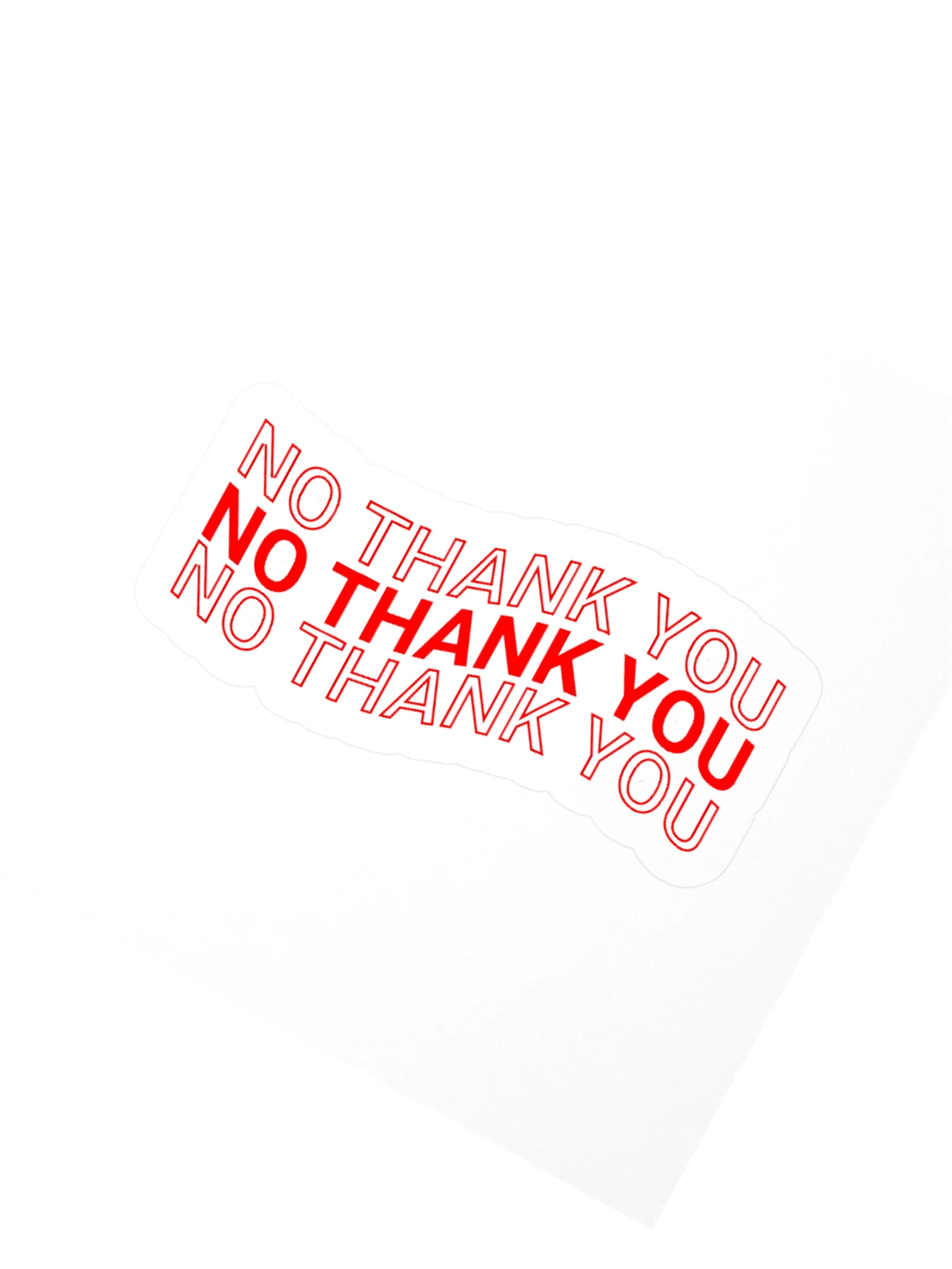 No Thank You Sticker product image (2)