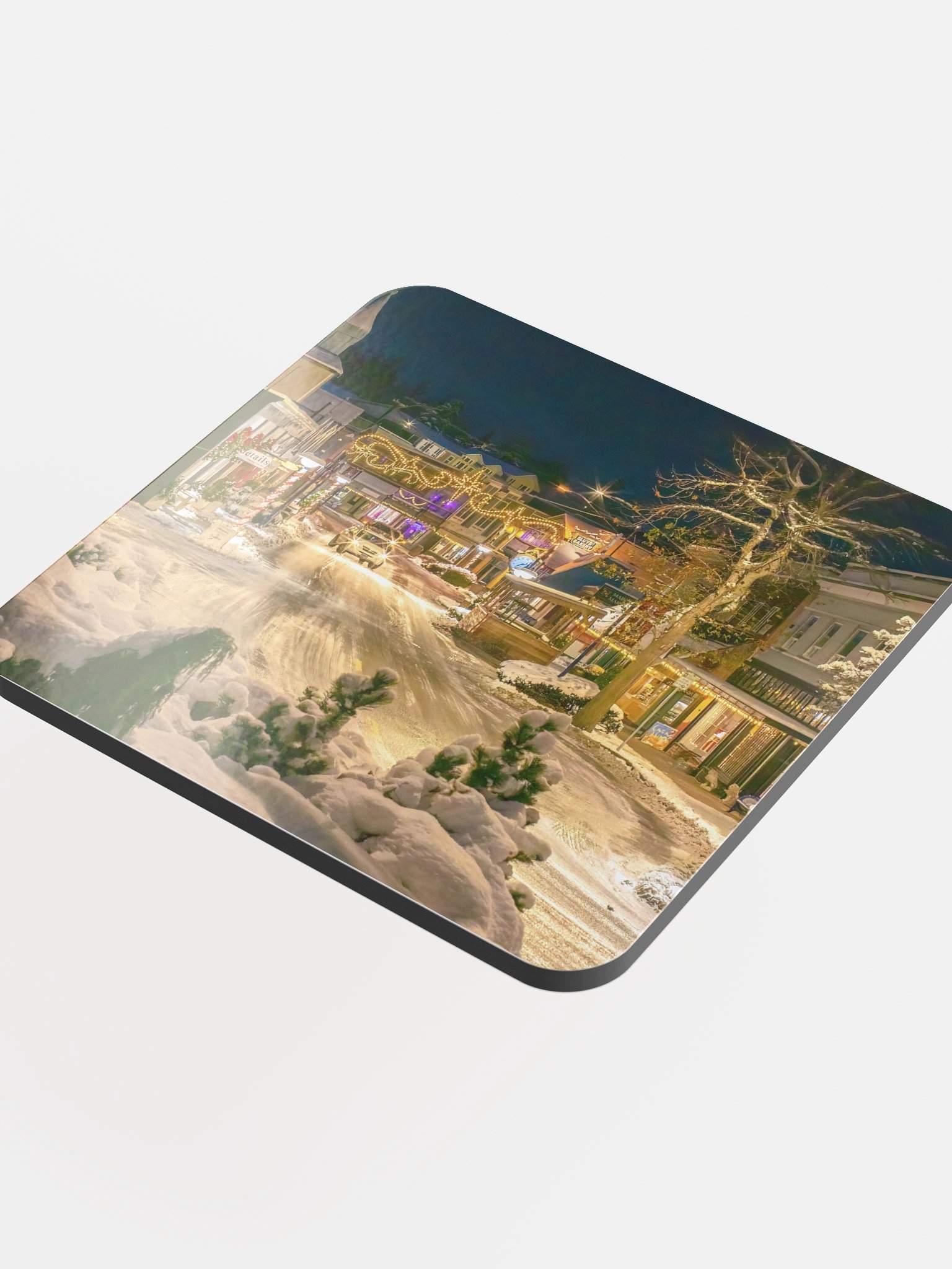 Poulsbo Winter Solstice Glossed Cork Coaster product image (4)