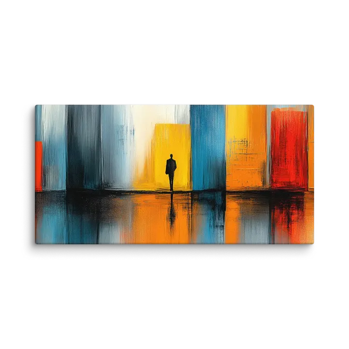 Urban Solitude - Abstract Canvas Landscape Print product image (1)