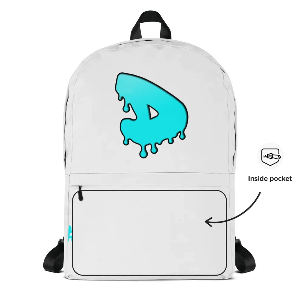 Cyan Drip All-Over Backpack product image (3)