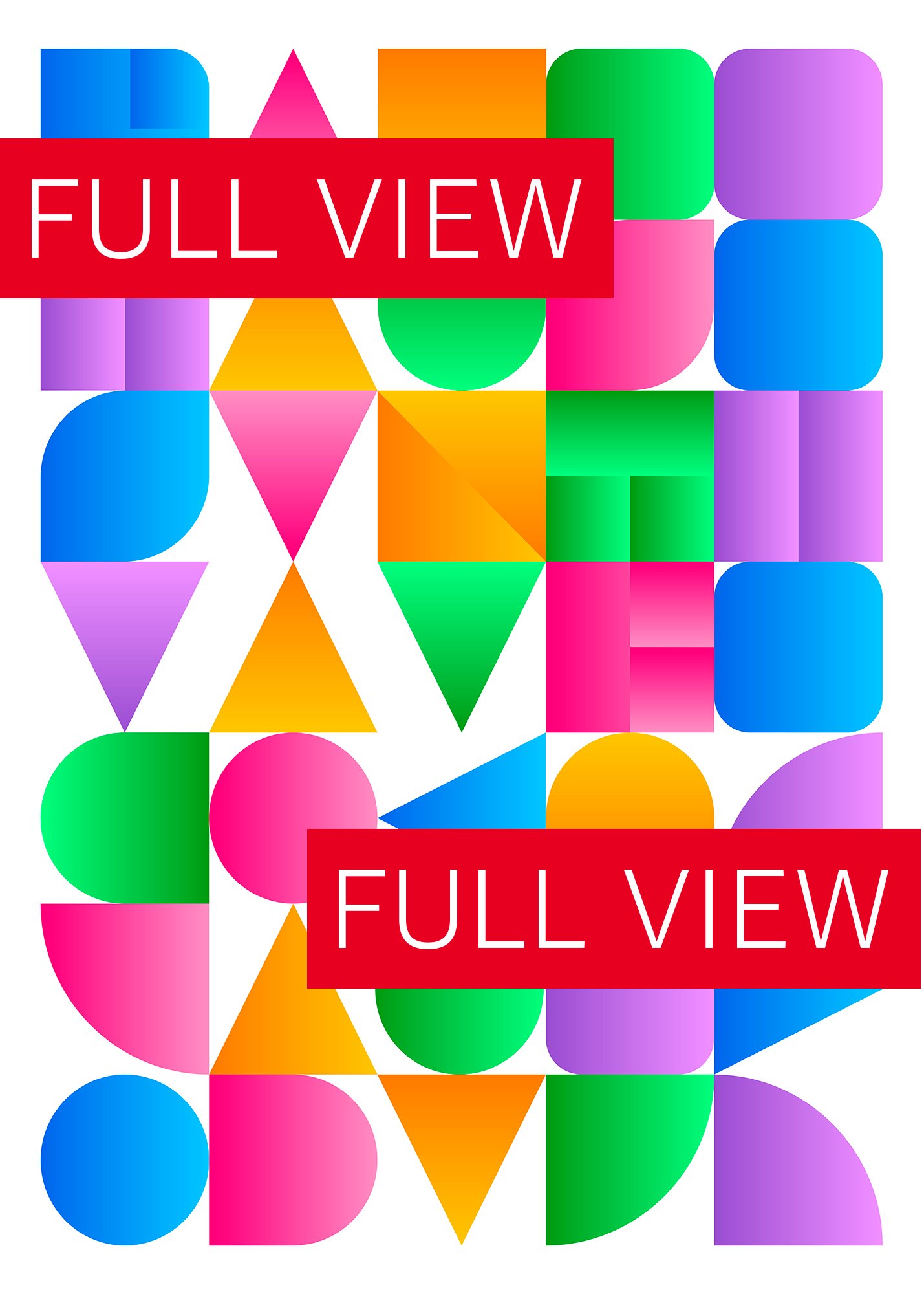 Synthwave Bauhaus Rainbow poster #2 (pink-blue-yellow) — abstract poster, retrowave print, vaporwave geometric art, 1980s print, 1930s decor product image (3)