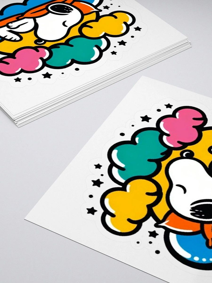 Dreamy Dog Cloud Kiss Cut Stickers product image (4)