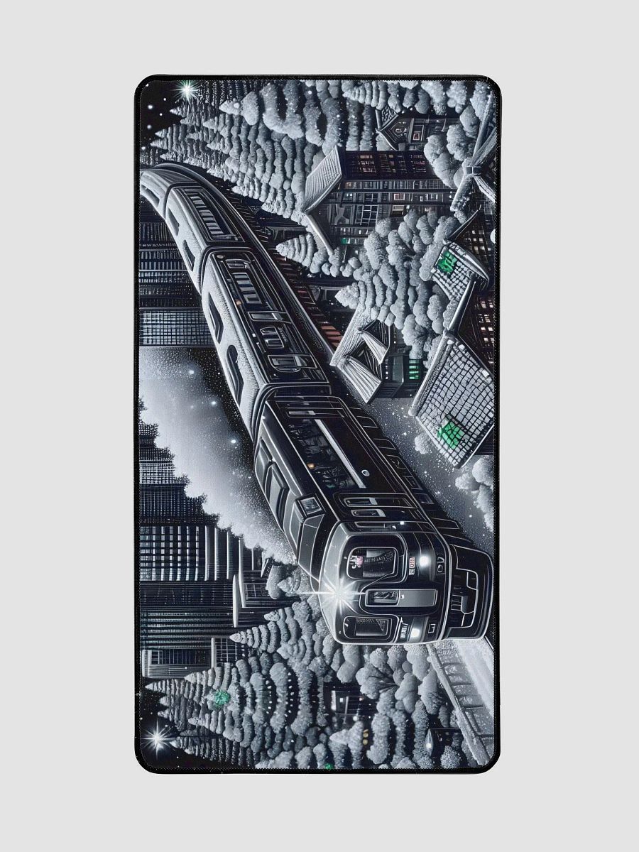 Winter Night Train Desk Mat product image (2)