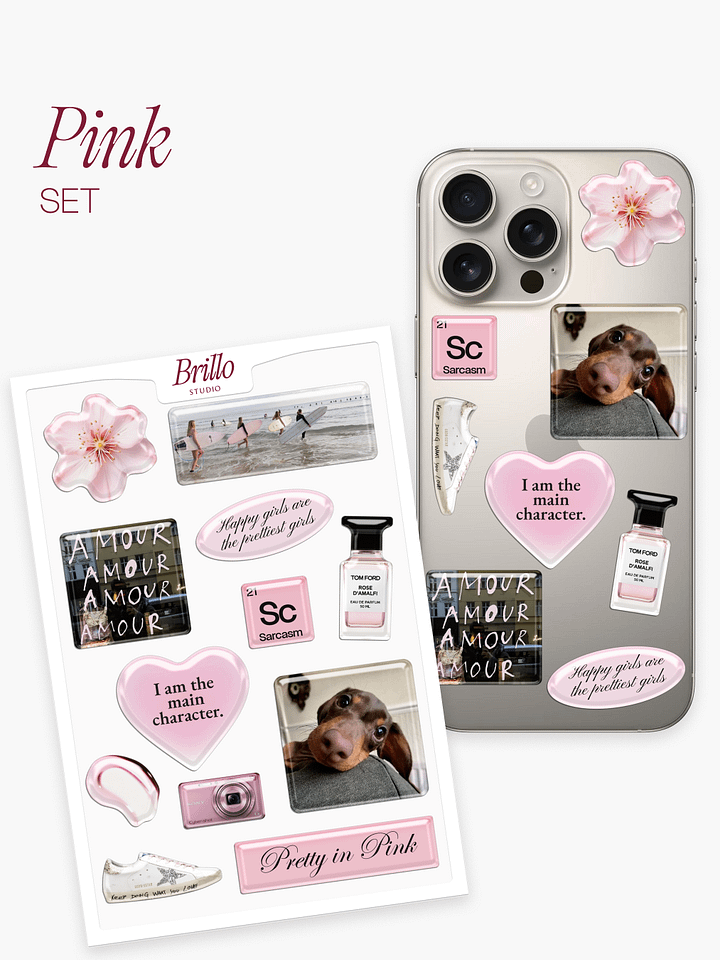 Pink 3D Sticker Set product image (1)