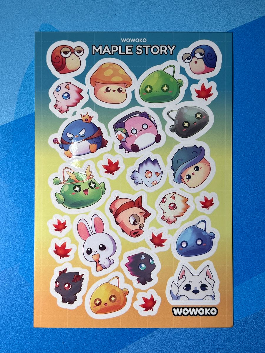 WoWoKo x Potato Fighters - Maplestory - Sticker Sheet product image (1)