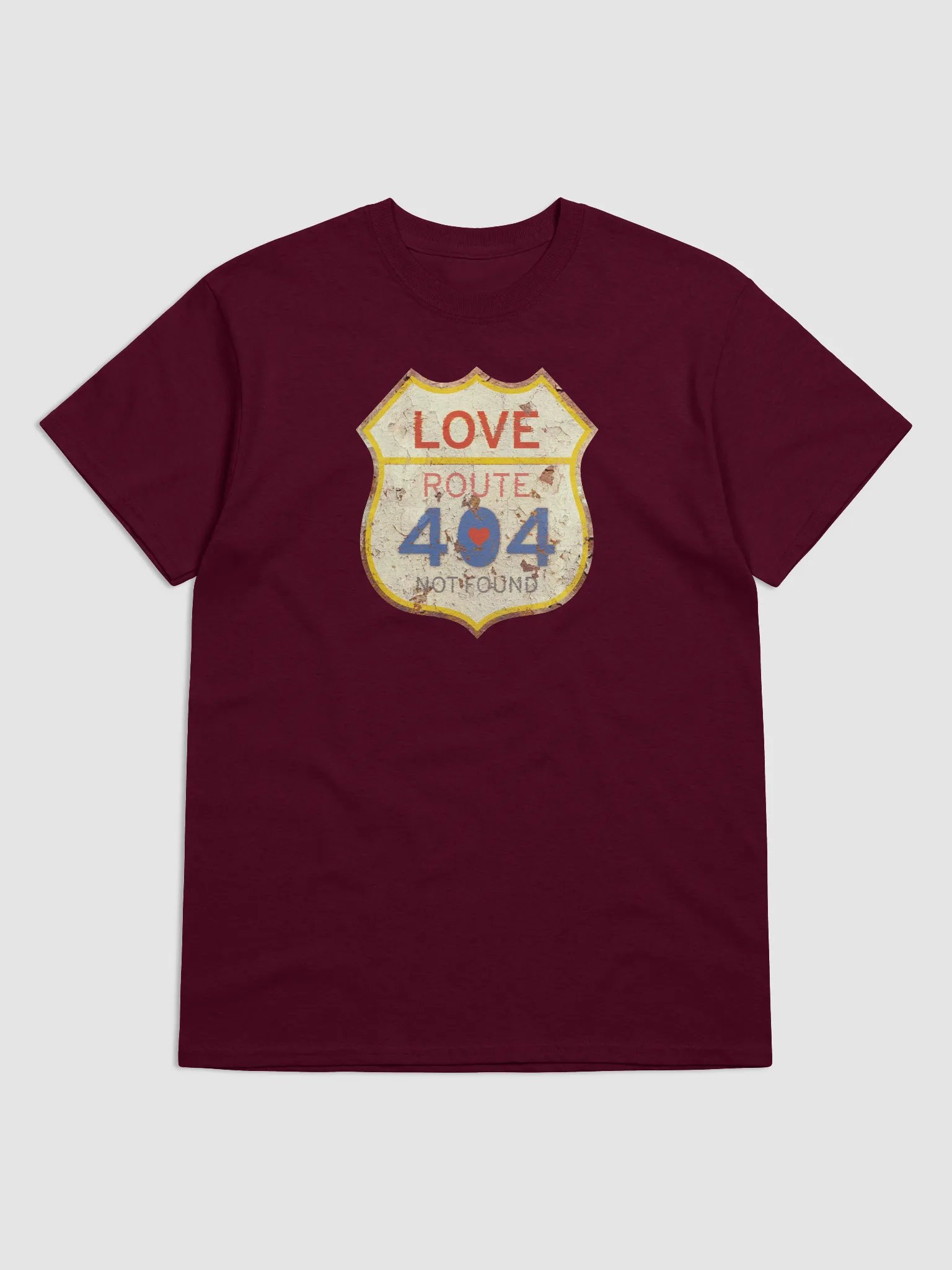 Funny 404 Not Found T-Shirt (Both Side) - Vintage Love Design for Tech Lovers & Geeks product image (1)