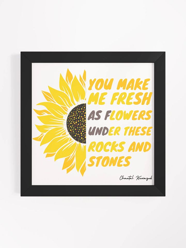 UNDER THESE ROCKS AND STONES SUNFLOWER FRAMED WALL ART product image (6)