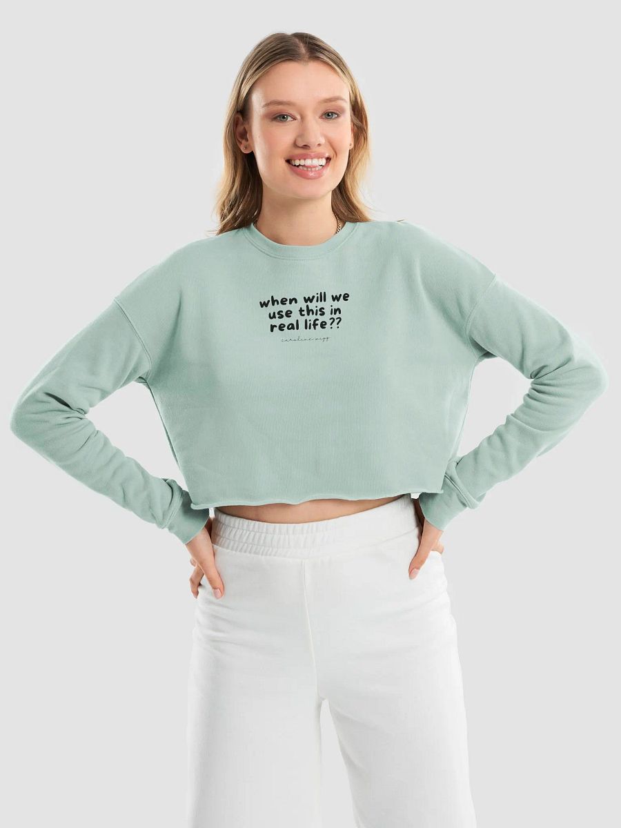 Real Life Crop Sweatshirt - Light Colours product image (9)