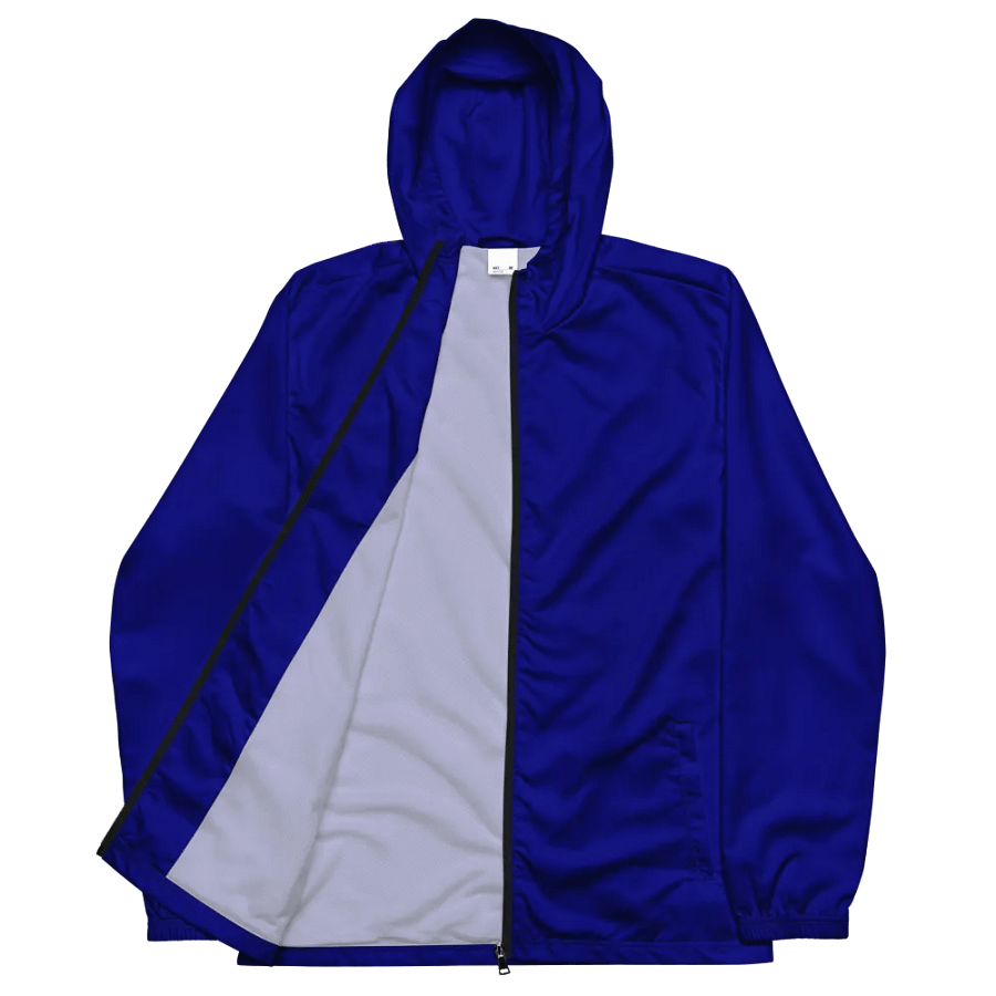 Plain Color Navy Blue Windbreaker product image (2)