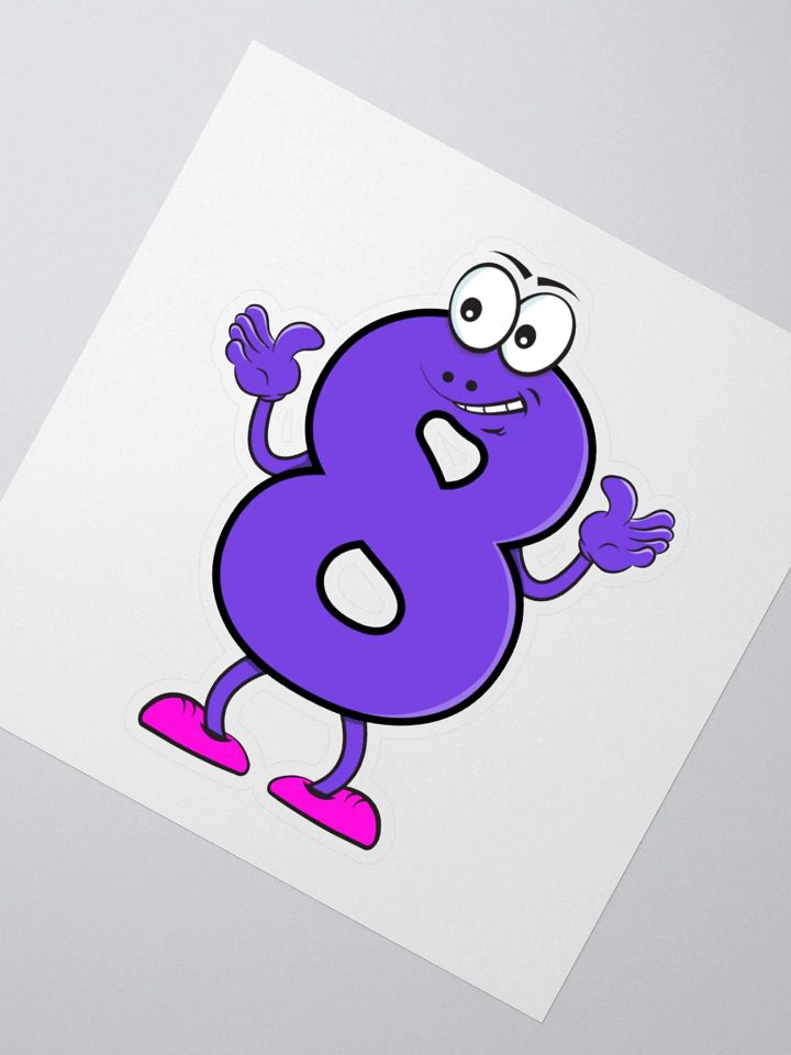 NUMBER 8 THUMBS-UP STICKER product image (6)