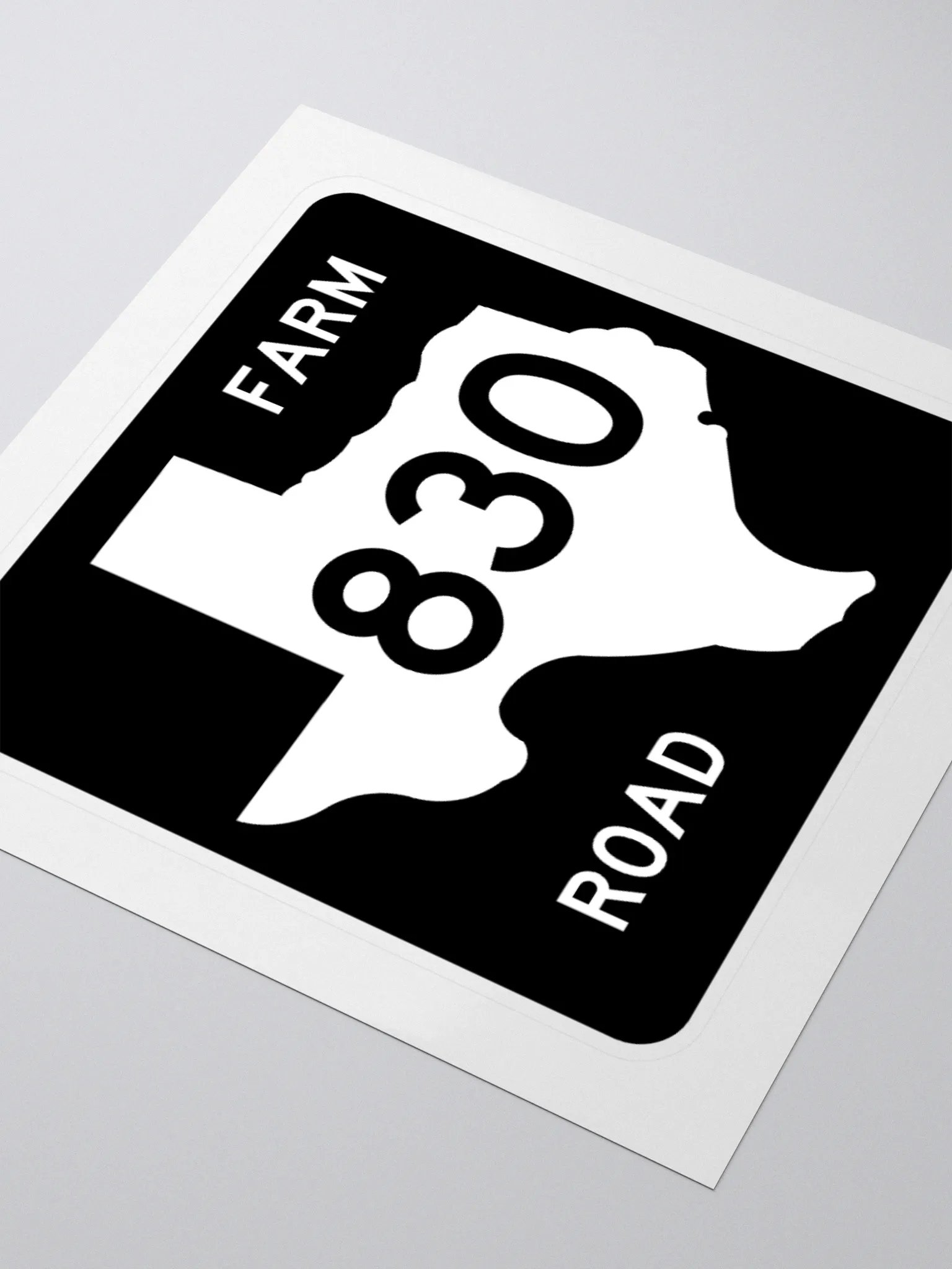 Texas Farm Road Sign FM 830 Sticker product image (3)