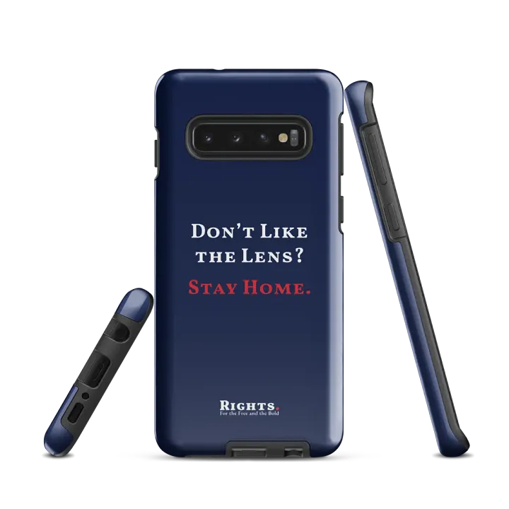 Don't Like the Lens? Stay Home. Samsung® Tough Case in Blue product image (1)