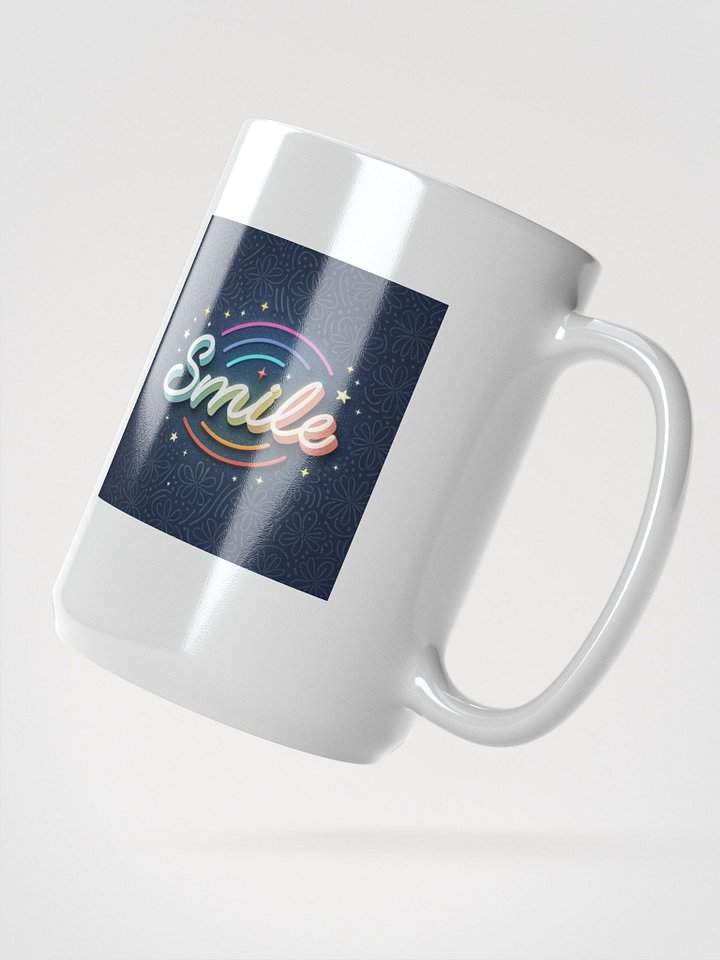 Starry Smile White Glossy Mug product image (2)