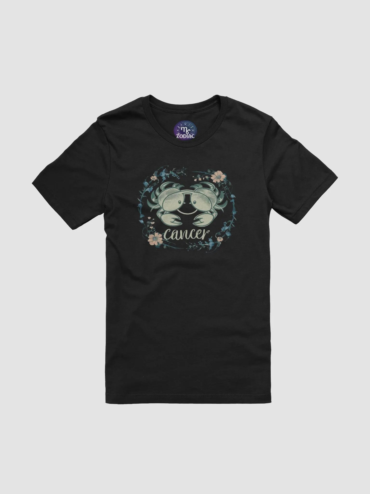 Exclusive Cancer Zodiac T-Shirt - Unisex Floral Crab Design | Astrology Gift product image (3)