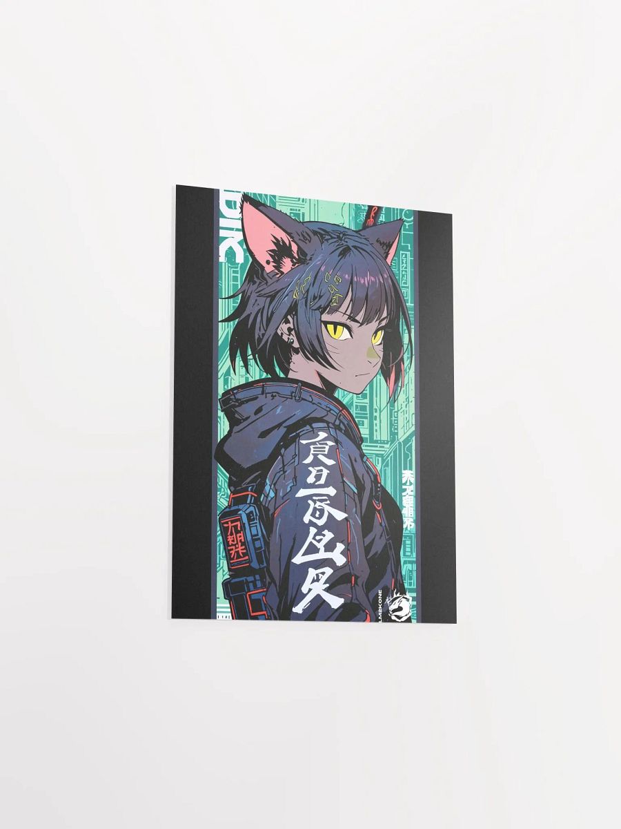 Neon Neko Cyberpunk Poster product image (3)