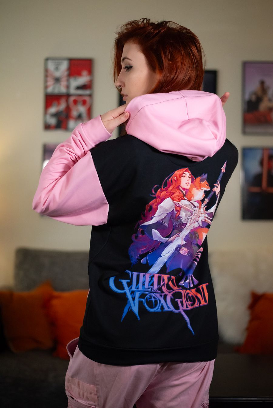 Gillian Foxglove Knight and the Fox Hoodie (Pink) product image (5)