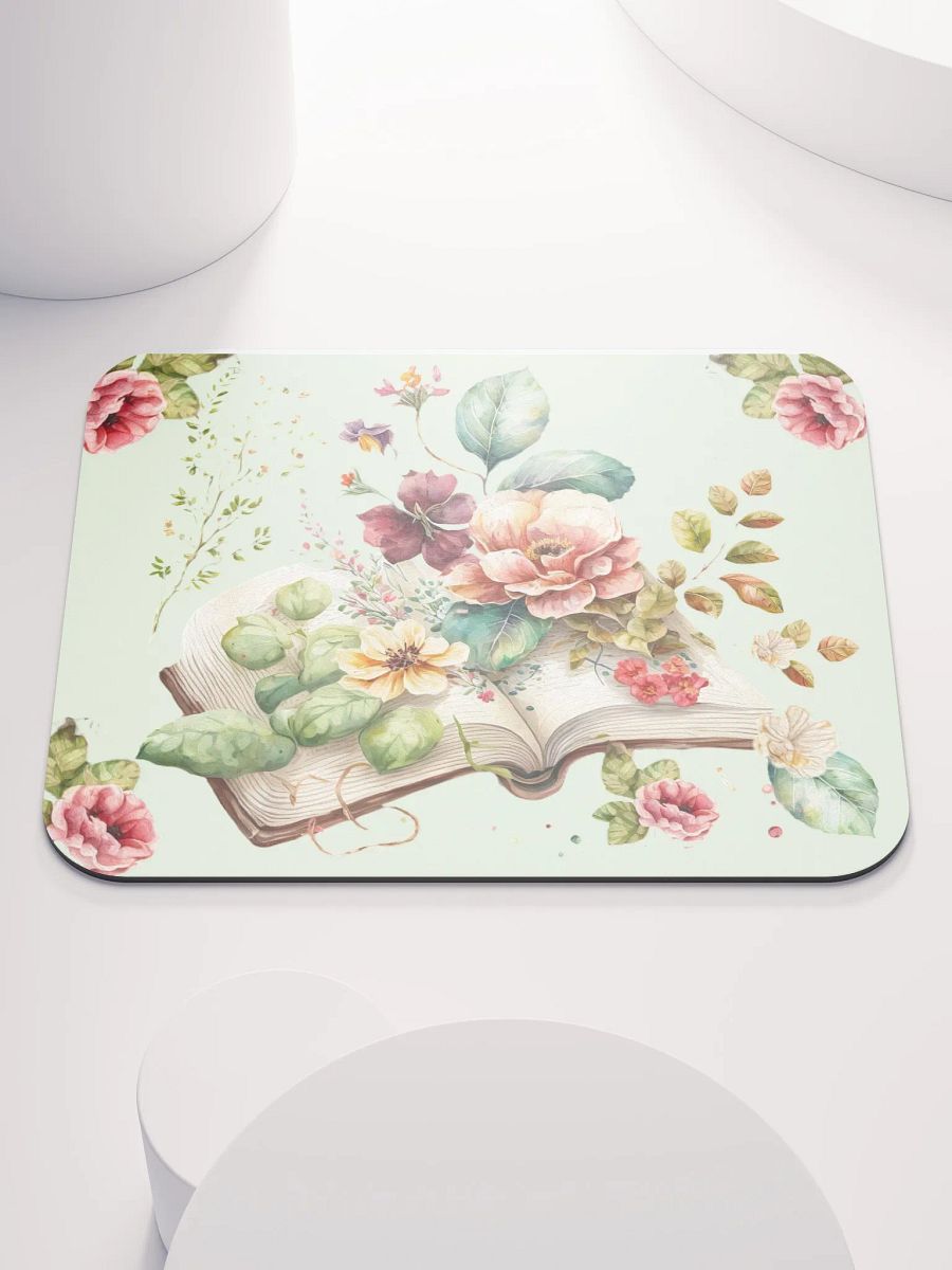 Beautiful Book Full of Flowers Mousepad product image (1)