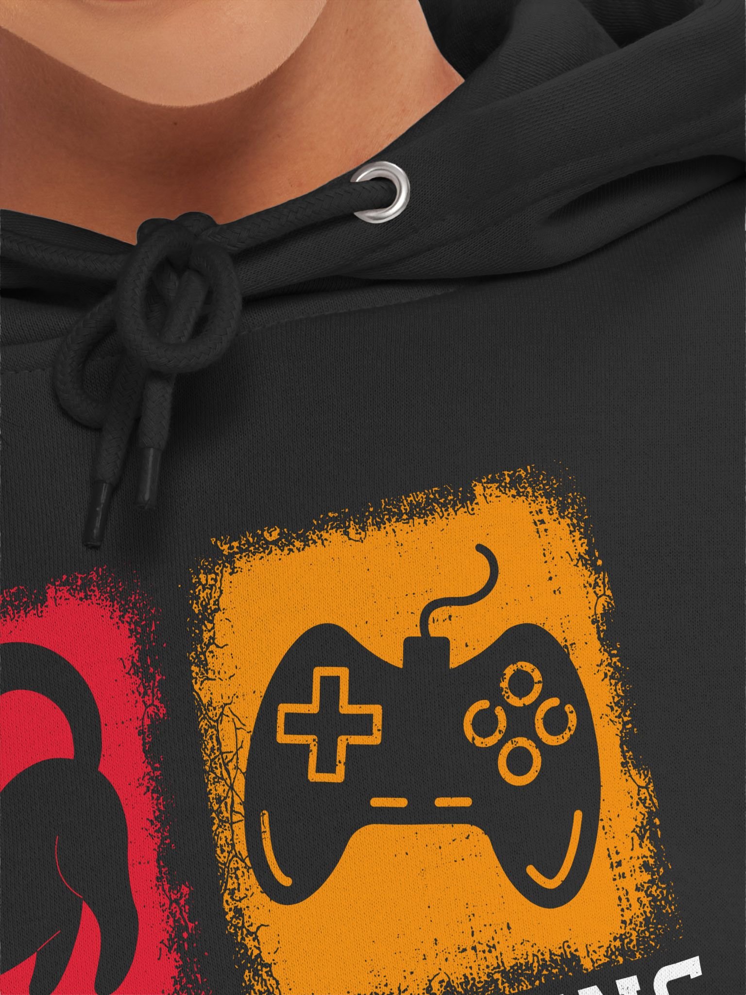 Graphic Cat and Controller Grid Hoodie product image (28)