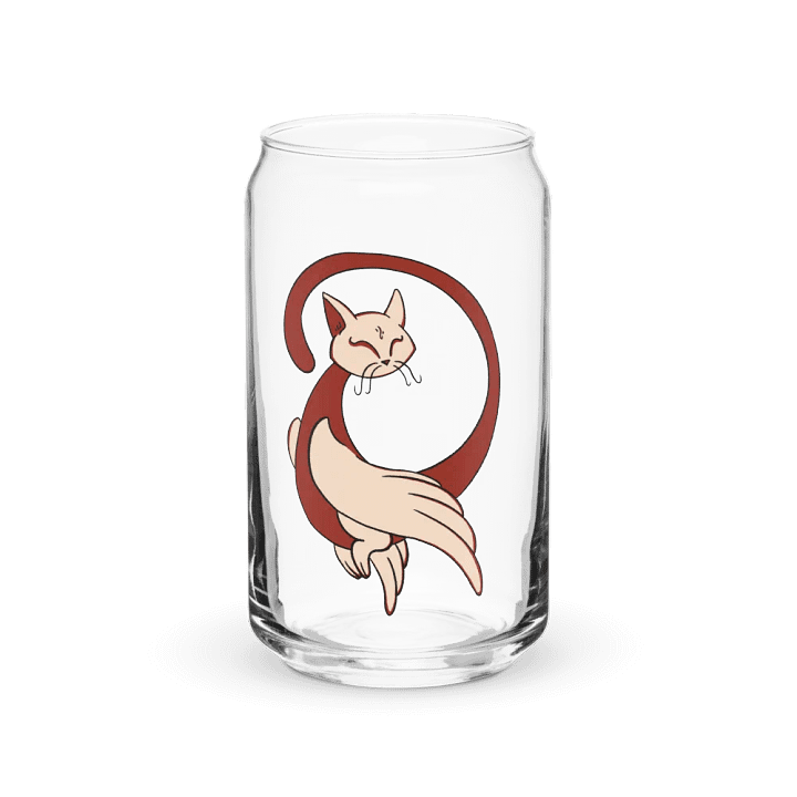 Calming Brown Cat-Owl Can-Shaped Glass product image (1)