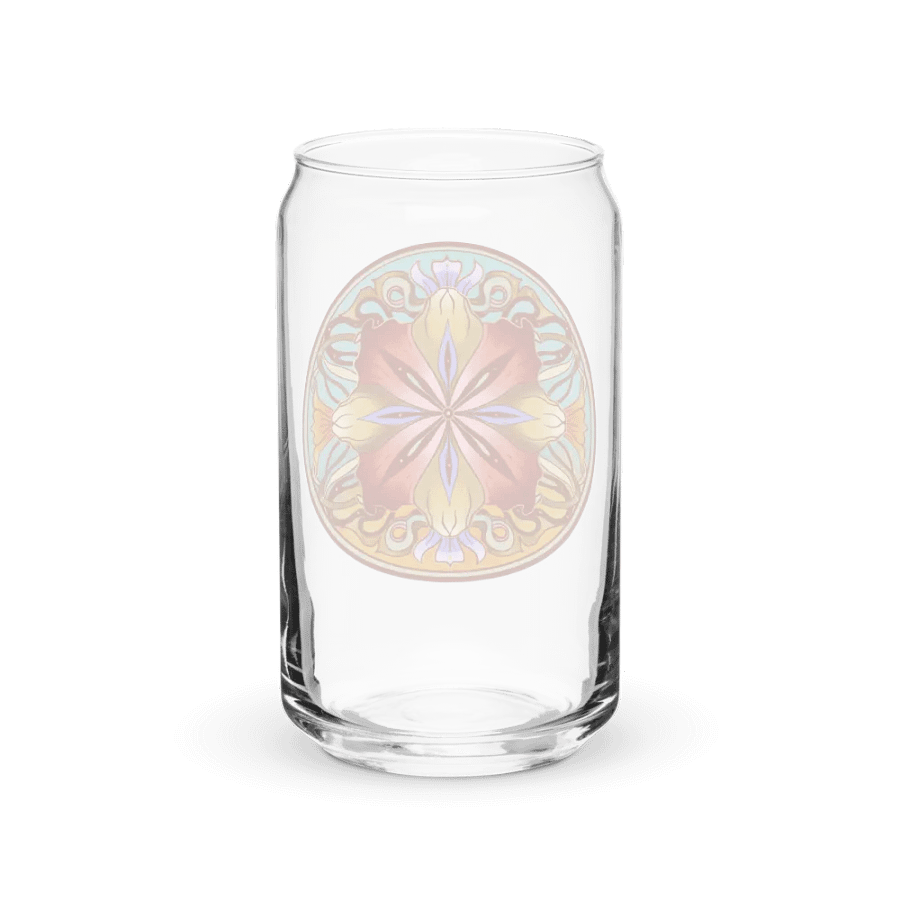 Crimson Floral Mandala - Can Glass product image (2)